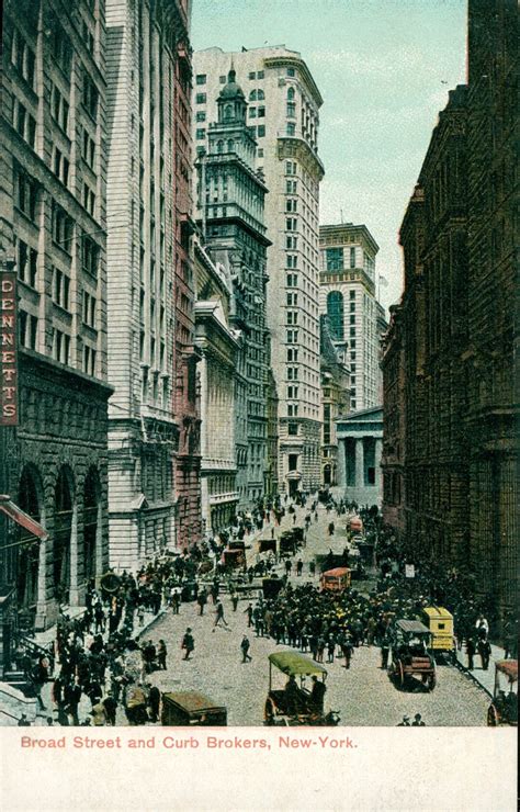Vintage Postcard New York City New York Curb Market Broad Etsy