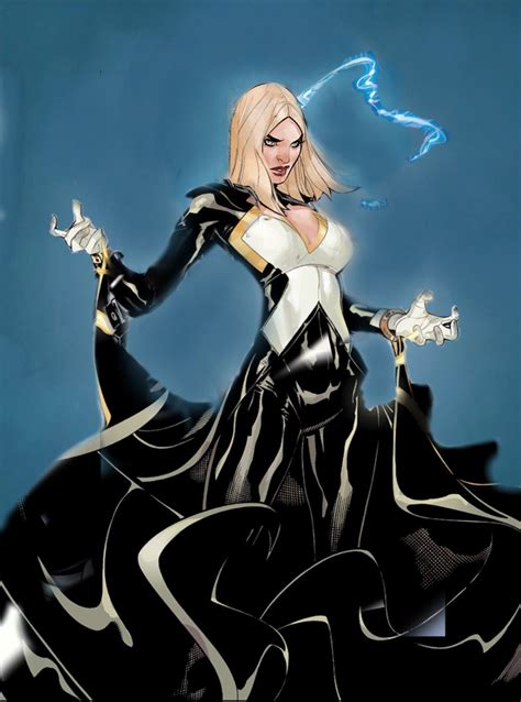 Black Queen Emma Frost In Storms Costume Art Used Terry Dodson Storm Xmen Emma Frost