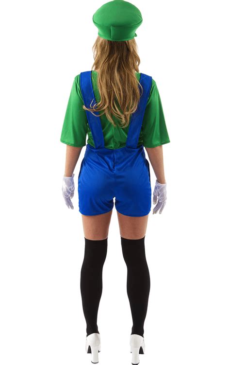 Adult Female Luigi Super Mario Costume Uk