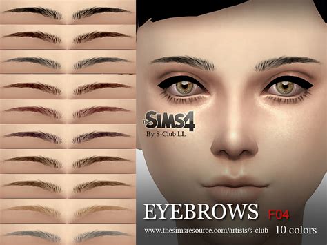 The Sims Resource S Club Ll Thesims4 Eyebrows F04