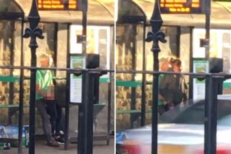 Shocking Moment Couple Romp At Bus Stop In Broad Daylight In Front Of Horrified Onlookers The