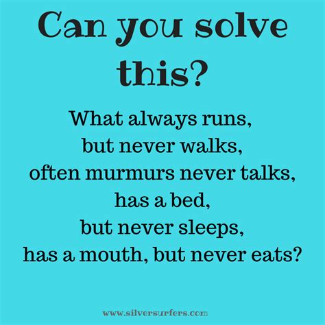 Riddles With Answers Silversurfers Tricky Riddles With Answers Fun
