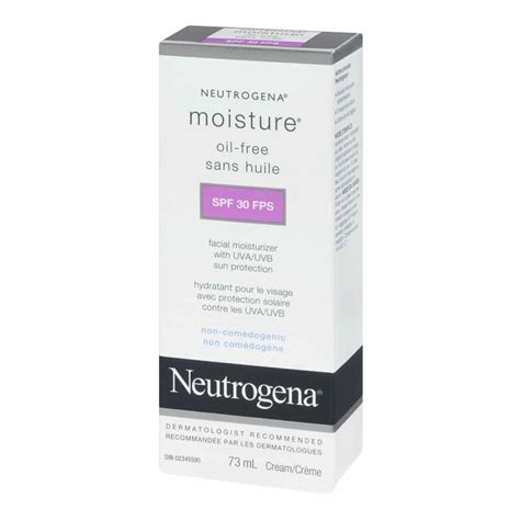 The lightweight, easily absorbed moisturizer provides all day hydration and makes skin soft without clogging the pores. Neutrogena Moisture Oil-Free Facial Moisturizer Cream ...