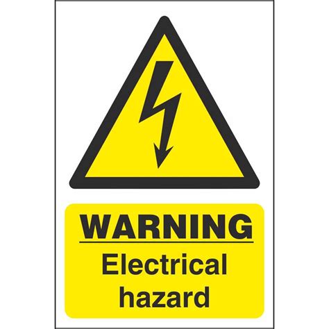 Electrical Hazard Warning Signs Electrical Hazard Safety Signs