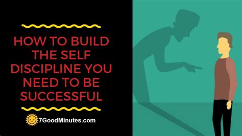 How To Build The Self Discipline You Need To Be Successful Youtube