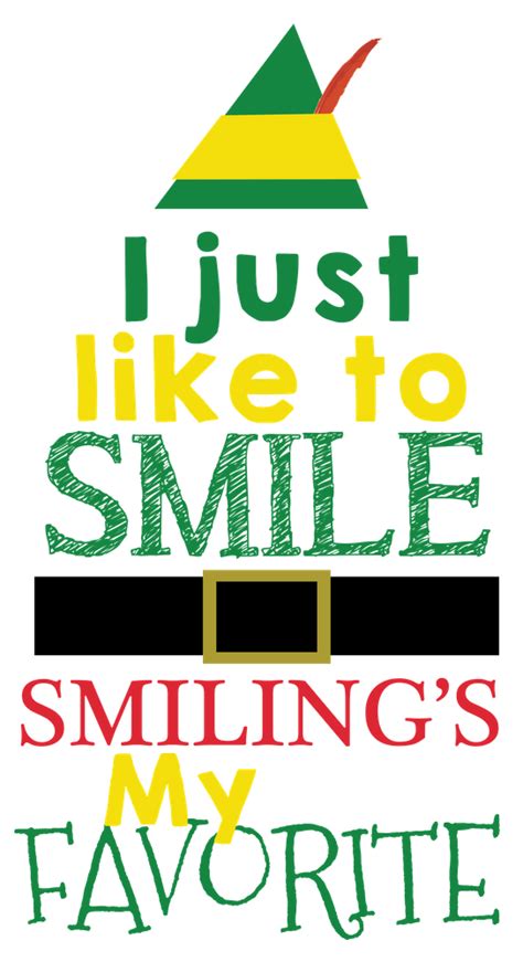 I just like to Smile - Buddy the Elf Hand & Bath Towel by Graphic Love png image