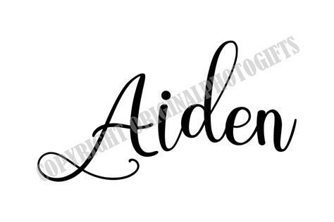 Aiden Svg Names Svg Beautiful Baby Names Svg Baby Infant Etsy