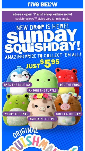 New Squishmallows Are Here 🌈 💕 Five Below Email Archive