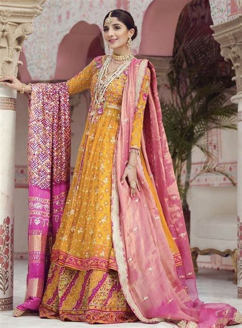 Pakistani Chunri Mehndi Dress In Orange Color Y6065 43 Off
