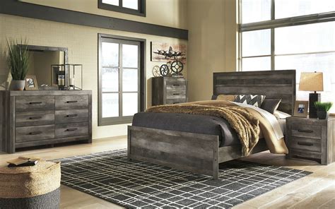 This bed set is from our autumn comfort collection. NEW Modern Rustic Gray Finish 5 pieces Bedroom Set w/ King ...