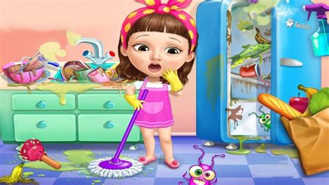 Fun Care Kids Game Sweet Baby Girl Cleanup 5 Messy House Makeover