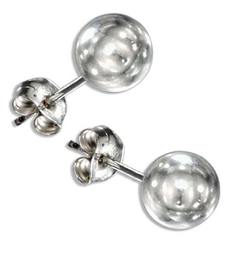 Sterling Silver Mm Ball Earrings On Posts Sterling Silver Earrings