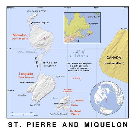 Carte De Saint Pierre Et Miquelon