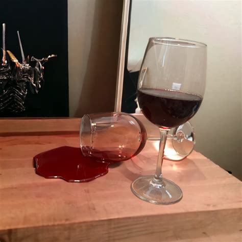 Fake Glass Of Wine Fake Glass Of Wine Spill Prop Drink Photo Film Theatrical Prop Home