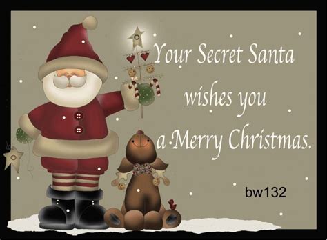 Your Secret Santa Wishes You A Merry Christmas Secret