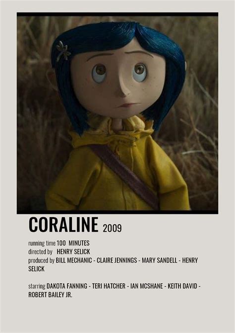 Coraline Minimalist Polaroid Poster Indie Movie Posters Film Posters