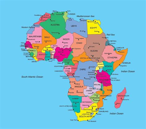 Risultati Immagini Per Mappa Degli Stati Africani Con Capitali