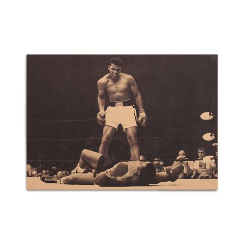 Buy Vintage Muhammad Ali Poster Art 20x14 Inch Antiqued Kraft Paper Ali