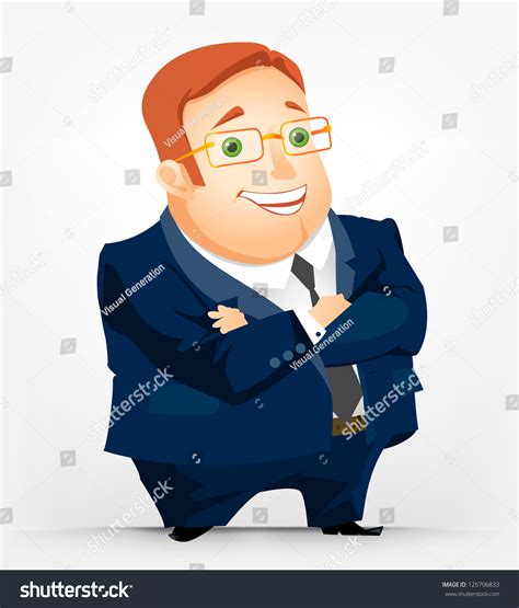 Cheerful Chubby Man Stock Vector Royalty Free 125706833 Shutterstock