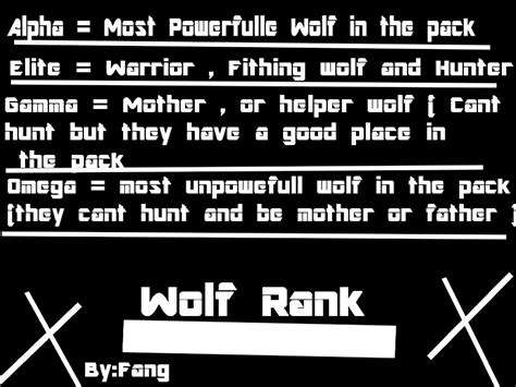Wolf Rank By Yunafang On Deviantart