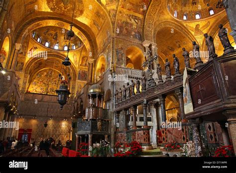 Interior View Of Saint Marks Basilica Or The Basilica Di San Marco The