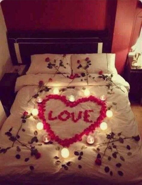Pin By Dipi Kaur On Designs Romantic Candles Bedroom Valentines Bedroom Romantic Room Surprise