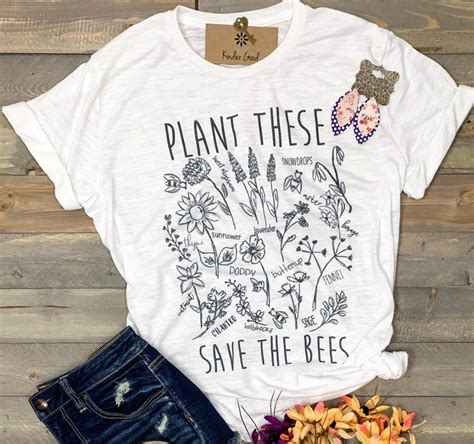 Plant These Save The Bees T Shirt Etsy