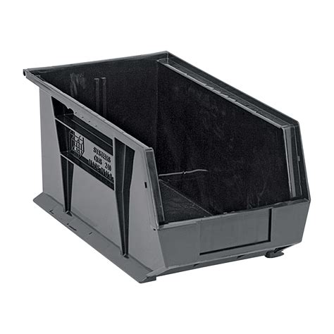 These are collapsible too, so you won't have to lose valuable space when not in use. Quantum Storage Heavy Duty Stacking Bins — 14 3/4in. x 8 1/4in. x 7in. Size, Black, Carton of 12 ...