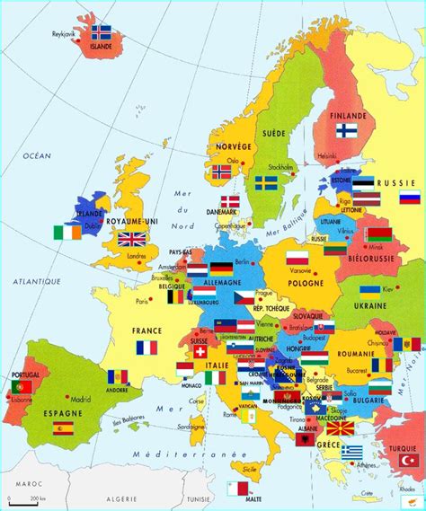 L Europe Géographie Carte europe pays Carte europe