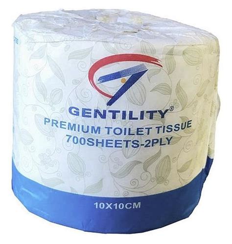 Aandc Gentility Premium Toilet Roll Soft White 2 Ply 700 Sheets 48 Ro