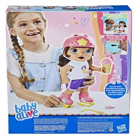 Baby Alive Roller Skate Baby Doll Brown Hair — Toycra