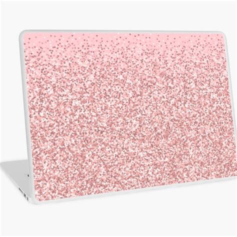 Blush Pink Glitter Laptop Skin For Sale By Newburyboutique Redbubble