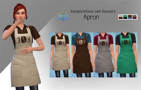 My Sims 4 Blog Gtw Barista Outfit Apron By Inspirationnotfound
