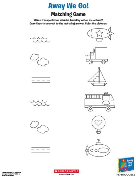 You may also look for a few pictures that related to preschool worksheets for toddlers age 2 by scroll because of selection on below this picture. Away We Go! Matching Game | Worksheets & Printables | Scholastic | Parents