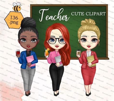 Teacher Clipart Cute Clipart Back To School School Clipart Etsy