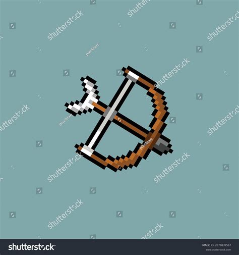 Bow Arrow Pixel Art Style Stock Vector Royalty Free 2078839567