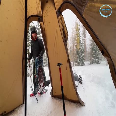 Hot Tent Winter Camping In Deep Snow Tent Snow Winter Hot Tent