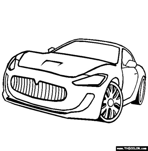 Top 10 sports car coloring pages: Maserati Granturismo Coloring Page | Free Maserati ...