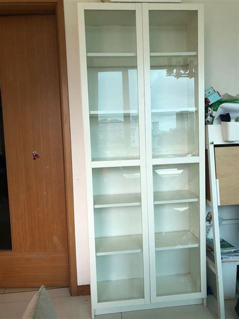 Ikea Billy Bookcase Glass Door Furniture Shelves And Drawers On Carousell