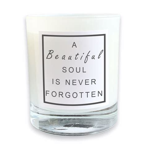 A Beautiful Soul Is Never Forgotten Candle Condolence And Etsy Uk