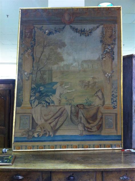 Antique painted tapestry-Love!! And get to see it everyday 😀 | Antique