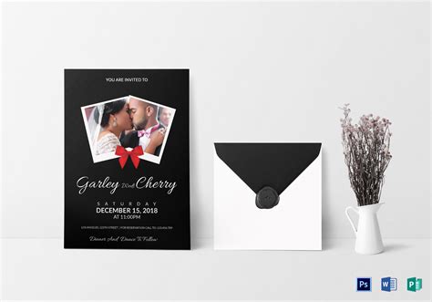 Modern Wedding Invitation Card Design Template In Word