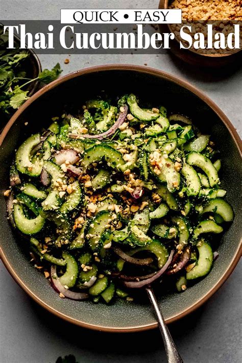 Easy Thai Cucumber Salad With Peanuts 15 Minute Recipe