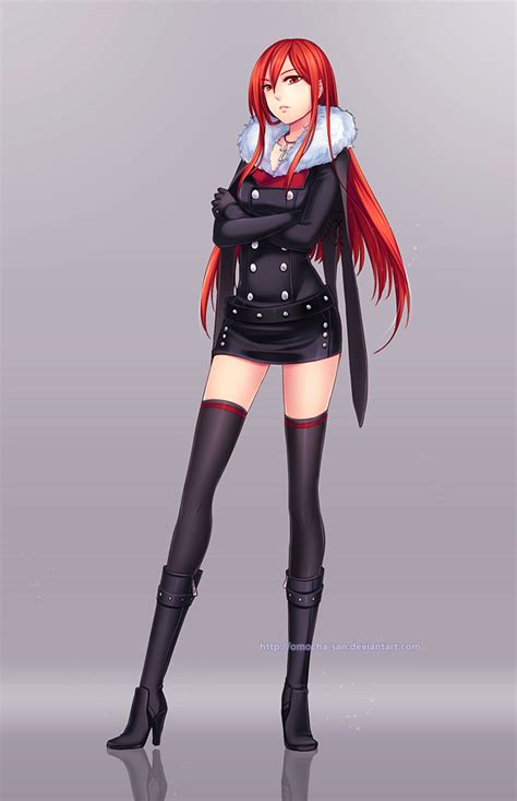 Commission Akiko 2 By Zenithomocha On Deviantart Anime Red Hair Red