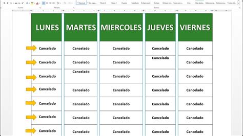 Tipos De Tablas En Word