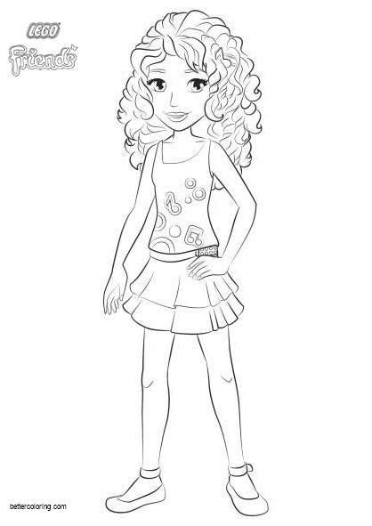 Today we share five best friend coloring pages that are interesting to try to use as a game for you and your child. Lego Friends Coloring Pages Girl Andrea - Free Printable ...