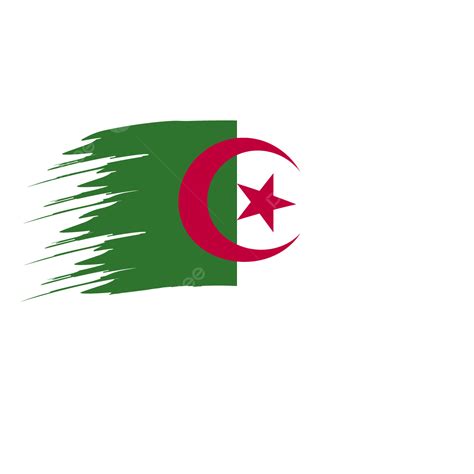 bandeira da argélia clipart de traçado de pincel vetor png bandeira da argélia escova de