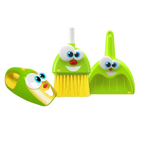 Kidz Delight Silly Sam Broom Dustpan And Larry The Talking Vacuum Set