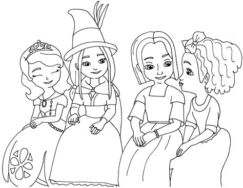 Lucinda And Princess Sofia Coloring Sheet Scribblefun Hot Sex Picture