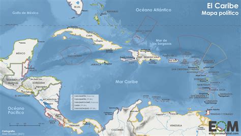 El Mapa Político Del Caribe Mapas De El Orden Mundial Eom Easy Reader